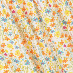 Beatrice & George-Желто-оранжевое платье из хлопка в цветочек | Childrensalon Outlet