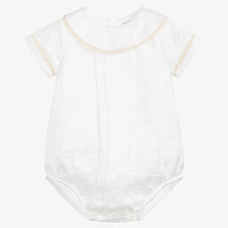 بياتريس آند جورج-بودي سوت لون أبيض للأطفال | Childrensalon Outlet