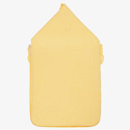Beatrice & George-Yellow Cotton Seersucker Baby Nest (80cm) | Childrensalon Outlet