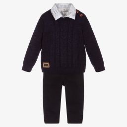 Beau KiD-Baby Boys Blue Trouser Set | Childrensalon Outlet