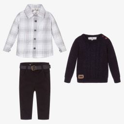 Beau KiD-Baby Boys Blue Trouser Set | Childrensalon Outlet