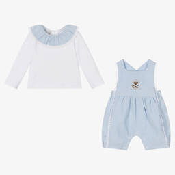 Beau KiD-Топ и голубой полукомбинезон с медвежонком | Childrensalon Outlet