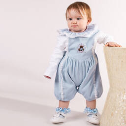 Beau KiD-Топ и голубой полукомбинезон с медвежонком | Childrensalon Outlet