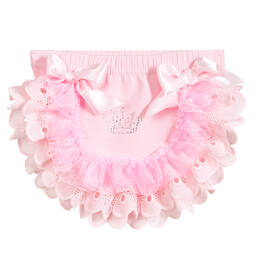 Beau KiD-Розовые хлопковые шортики на подгузник для малышек | Childrensalon Outlet