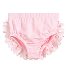 Beau KiD-Розовые хлопковые шортики на подгузник для малышек | Childrensalon Outlet