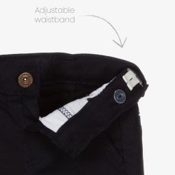 Beau KiD-Beige & Blue Trouser Set | Childrensalon Outlet