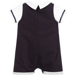 Beau KiD-Blue Cotton Dungarees Set | Childrensalon Outlet