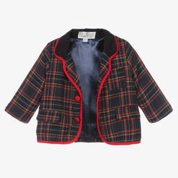 Beau KiD-Синий костюм в клетку из 3 предметов | Childrensalon Outlet