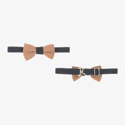 Beau KiD-Boys Blue & Brown Cotton Shorts Suit | Childrensalon Outlet