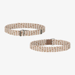 Beau KiD-Boys Blue & Brown Cotton Shorts Suit | Childrensalon Outlet