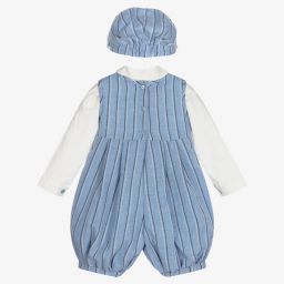 Beau KiD-Boys Blue Striped Babysuit Set | Childrensalon Outlet