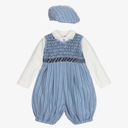 Beau KiD-Boys Blue Striped Babysuit Set | Childrensalon Outlet