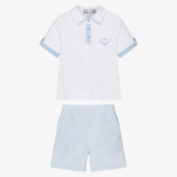 Beau KiD-Шорты трио синие и белые для мальчиков | Childrensalon Outlet