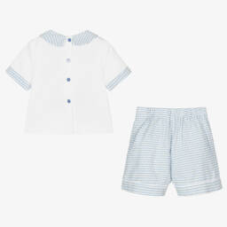 Beau KiD-طقم كلاسيكي أزرق وأبيض للأولاد | Childrensalon Outlet