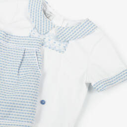 Beau KiD-طقم كلاسيكي أزرق وأبيض للأولاد | Childrensalon Outlet