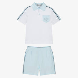 Beau KiD-Boys Cool Blue Cotton Set | Childrensalon Outlet