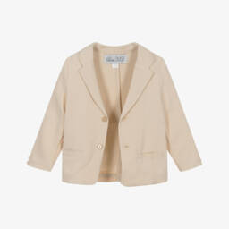 Beau KiD-Boys Elegant Beige Linen Ensemble | Childrensalon Outlet