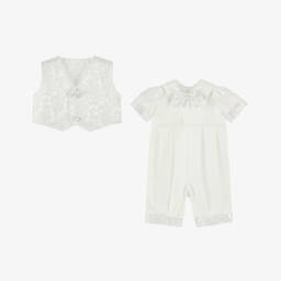 Beau KiD-Элегантный кремовый атласный комплект для мальчиков | Childrensalon Outlet