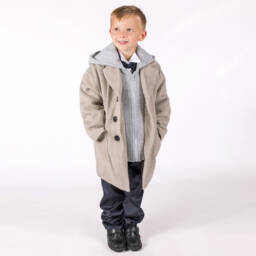 Beau KiD-معطف بهودي لون بيج للأولاد | Childrensalon Outlet