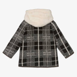 Beau KiD-معطف بهودي كاروهات لون أسود وعاجي للأولاد | Childrensalon Outlet