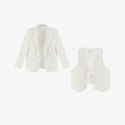 Beau KiD-طقم بدلة عاجي مزهر للأولاد | Childrensalon Outlet