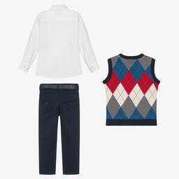 Beau KiD-Boys Navy Blue Trouser Set | Childrensalon Outlet