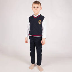 Beau KiD-Boys Navy Blue Trouser Set  | Childrensalon Outlet
