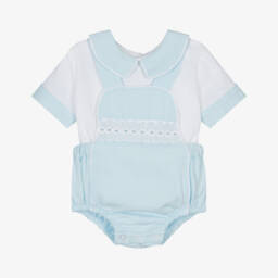 Beau KiD-Boys Sky Cotton Dungaree Ensemble | Childrensalon Outlet