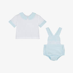 Beau KiD-Boys Sky Cotton Dungaree Ensemble | Childrensalon Outlet