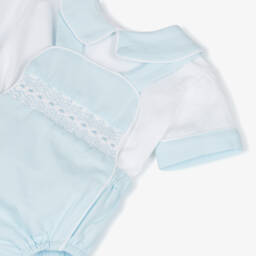 Beau KiD-Boys Sky Cotton Dungaree Ensemble | Childrensalon Outlet