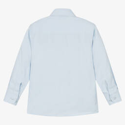 Beau KiD-Мягкая голубая рубашка из хлопковой смеси для мальчиков | Childrensalon Outlet
