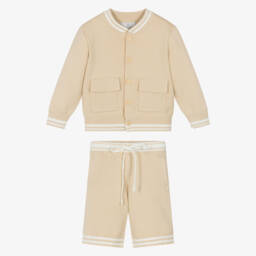 Beau KiD-طقم محبوك بلون البيج للأولاد | Childrensalon Outlet