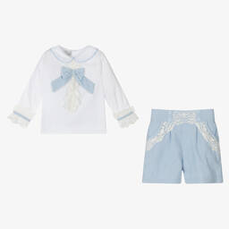 Beau KiD-Голубые вельветовые шорты для девочек | Childrensalon Outlet