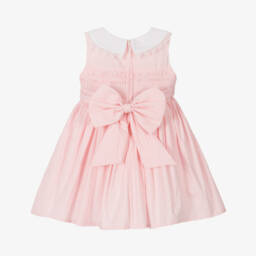 Beau KiD-Girls Blush Cotton Smocked Dress | Childrensalon Outlet