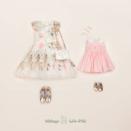 Beau KiD-Girls Blush Cotton Smocked Dress | Childrensalon Outlet