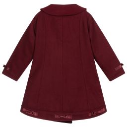 Beau KiD-معطف لون أحمر برغندي للبنات | Childrensalon Outlet