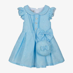 Beau KiD-Очаровательный синий комплект платье для девочек | Childrensalon Outlet