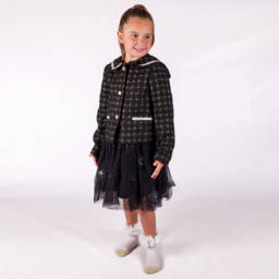 Beau KiD-Girls Glittering Black Tweed Ensemble | Childrensalon Outlet