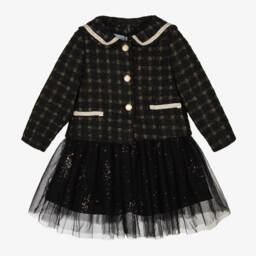 Beau KiD-Girls Glittering Black Tweed Ensemble | Childrensalon Outlet