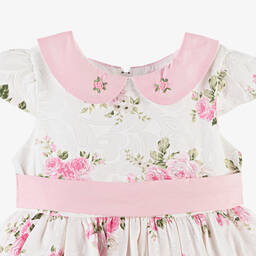 Beau KiD-Girls Ivory & Pink Floral Dress | Childrensalon Outlet