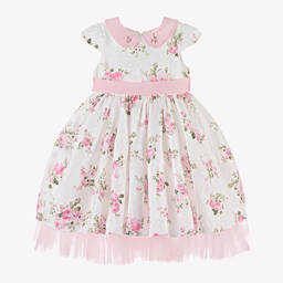Beau KiD-Girls Ivory & Pink Floral Dress | Childrensalon Outlet
