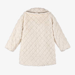 Beau KiD-Girls Ivory Plush Fur Jacket | Childrensalon Outlet
