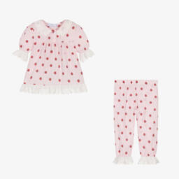 بو كيد-بيجاما جيرسي لون زهري وأحمر للبنات | Childrensalon Outlet