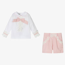 Beau KiD-Топ и розовые вельветовые шорты для девочек | Childrensalon Outlet