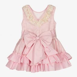 Beau KiD-Кремово-розовое платье с кружевом для девочек | Childrensalon Outlet