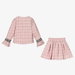 Beau KiD-Girls Pink Jacquard Skirt Set | Childrensalon Outlet