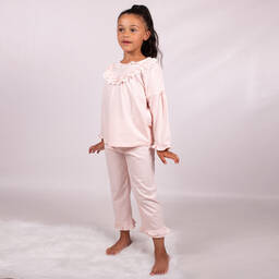 بو كيد-بيجاما طويلة جيرسي لون زهري للبنات | Childrensalon Outlet