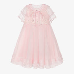 Beau KiD-Girls Pink Tulle & Lace Dress | Childrensalon Outlet