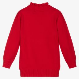 بو كيد-Girls Red Knitted Sweater | Childrensalon Outlet