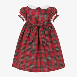 بو كيد-فستان تارتان كاروهات قطن تويل لون أحمر | Childrensalon Outlet